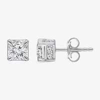Tru Miracle 1 1/2 CT. T.W. Lab Grown White Diamond 10K White Gold 6.3mm Stud Earrings