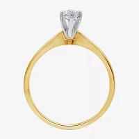 (G / Si1-Si2) Womens 3/4 CT. Lab Grown White Diamond 10K Gold Marquise Solitaire Engagement Ring