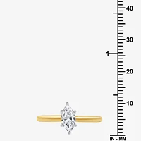 (G / Si1-Si2) Womens 3/4 CT. Lab Grown White Diamond 10K Gold Marquise Solitaire Engagement Ring