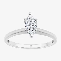 (G / Si1-Si2) Womens 3/4 CT. Lab Grown White Diamond 14K Gold Marquise Solitaire Engagement Ring