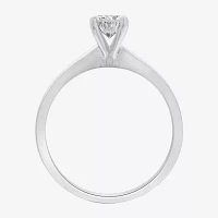 G / Si1-Si2) Womens 3/4 CT. Lab Grown White Diamond 10K Gold Oval Solitaire Engagement Ring