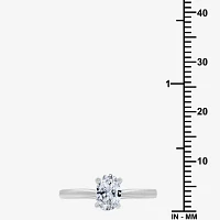 G / Si1-Si2) Womens 3/4 CT. Lab Grown White Diamond 10K Gold Oval Solitaire Engagement Ring