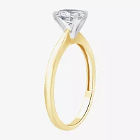 (G / Si1-Si2) Womens 3/4 CT. Lab Grown White Diamond 10K Gold Oval Solitaire Engagement Ring