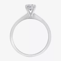 (G / Si1-Si2) Womens 3/4 CT. Lab Grown White Diamond 14K Gold Oval Solitaire Engagement Ring