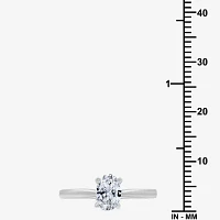 (G / Si1-Si2) Womens 3/4 CT. Lab Grown White Diamond 14K Gold Oval Solitaire Engagement Ring