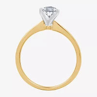 (G / Si1-Si2) Womens 3/4 CT. Lab Grown White Diamond 10K Gold Pear Solitaire Engagement Ring