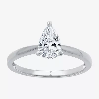 (G / Si1-Si2) Womens 3/4 CT. Lab Grown White Diamond 14K Gold Pear Solitaire Engagement Ring