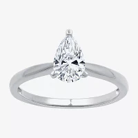 G / Si1-Si2) Womens 3/4 CT. Lab Grown White Diamond 14K Gold Pear Solitaire Engagement Ring