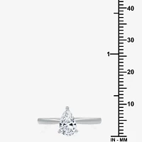 G / Si1-Si2) Womens 3/4 CT. Lab Grown White Diamond 14K Gold Pear Solitaire Engagement Ring