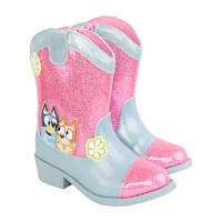 Ground Up Toddler Girls Bluey Cowgirl Boot Flat Heel Rain Boots