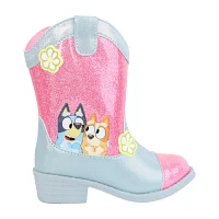 Ground Up Toddler Girls Bluey Cowgirl Boot Flat Heel Rain Boots