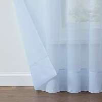 Liz Claiborne Lisette Grommet Top Sheer Single Curtain Panel