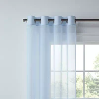 Liz Claiborne Lisette Grommet Top Sheer Single Curtain Panel