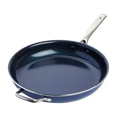 Blue Diamond Infused Ceramic Non-Stick 14" Large Frying Pan with Helper Handle