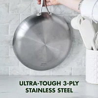 GreenPan Venice Pro Healthy Tri-Ply Stainless Steel Ceramic Non-Stick 10-pc. Cookware Set