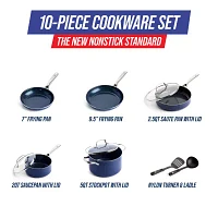 Blue Diamond Infused Ceramic Non-Stick 10-pc. Cookware Set