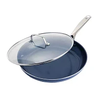 Blue Diamond Infused Ceramic Non-Stick 12" Frying Pan Skillet with Lid