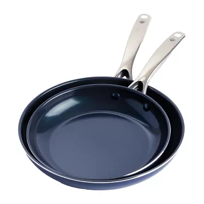 Blue Diamond Infused Ceramic Non-Stick Frying Pan Skillet Set