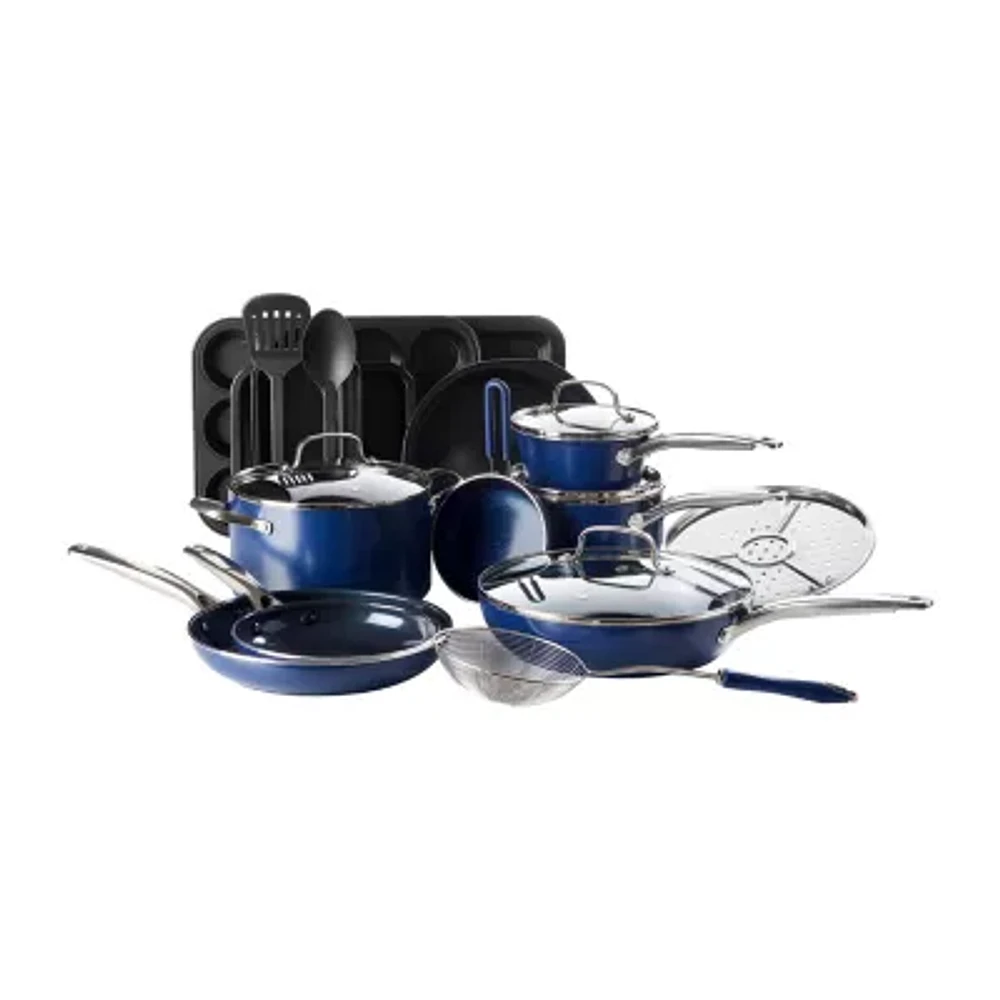 Blue Diamond Infused Ceramic Non-Stick 20-pc. Cookware and Bakeware Set