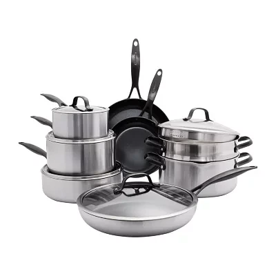 GreenPan Venice Pro Noir Healthy Tri-Ply Stainless Steel Ceramic Non-Stick 13-pc. Cookware Set