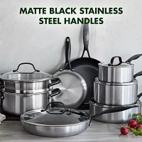 GreenPan Venice Pro Noir Healthy Tri-Ply Stainless Steel Ceramic Non-Stick 13-pc. Cookware Set