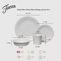 Fiesta Classic Rim 4-pc. Dinnerware Set