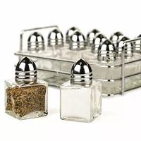 RSVP International Metal Salt + Pepper Shakers