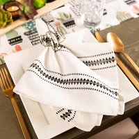 Design Imports Black Zig Dobby Stripe 6-pc. Napkins