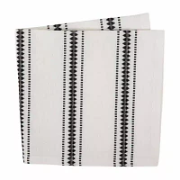 Design Imports Black Zig Dobby Stripe 6-pc. Napkins