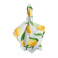 Design Imports Lemon Bliss Print Outdoor 6-pc. Napkins