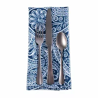 Design Imports Blue Paisley Print Outdoor 6-pc. Napkins