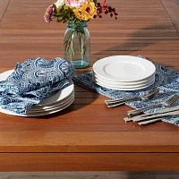 Design Imports Blue Paisley Print Outdoor 6-pc. Napkins