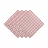 Design Imports /White Gingham -pc. Napkins