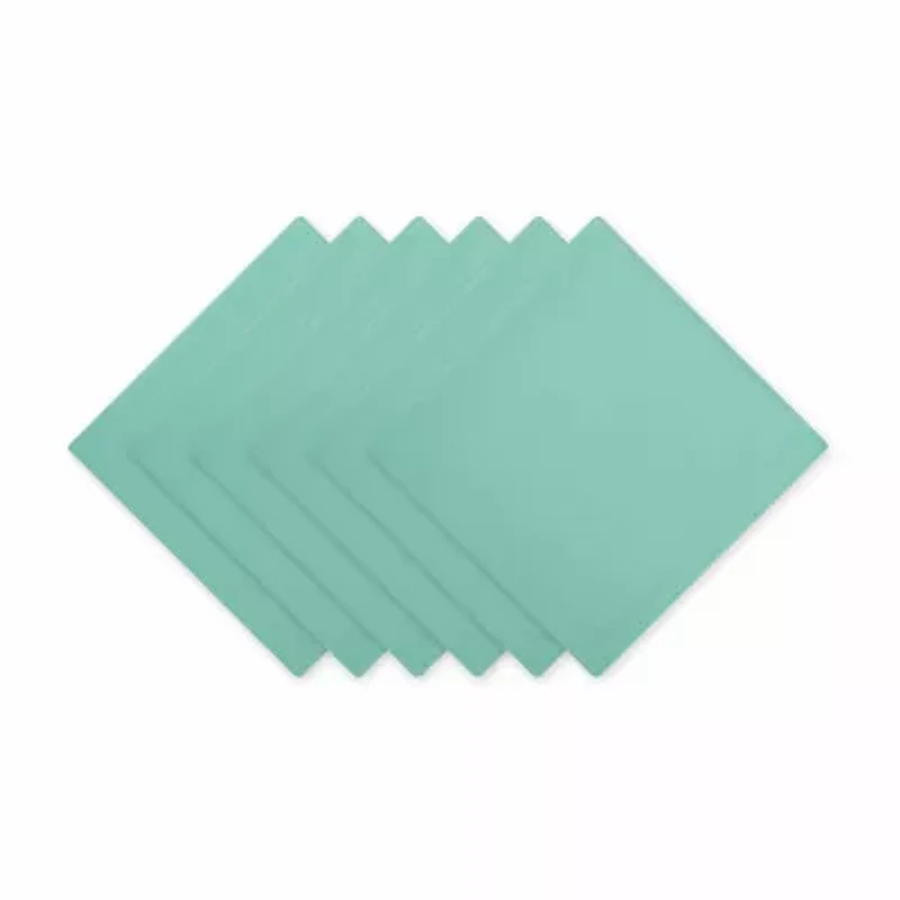 Design Imports Light Aqua Solid 6-pc. Napkins