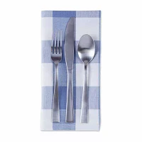 Design Imports Stonewash Blue Buffalo Check 6-pc. Napkins