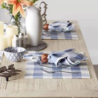 Design Imports Stonewash Blue Buffalo Check 6-pc. Napkins