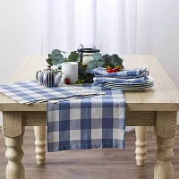 Design Imports Stonewash Blue Buffalo Check 6-pc. Napkins