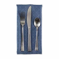 Design Imports French Blue Tonal Lattice Print Outdoor 6-pc. Napkins