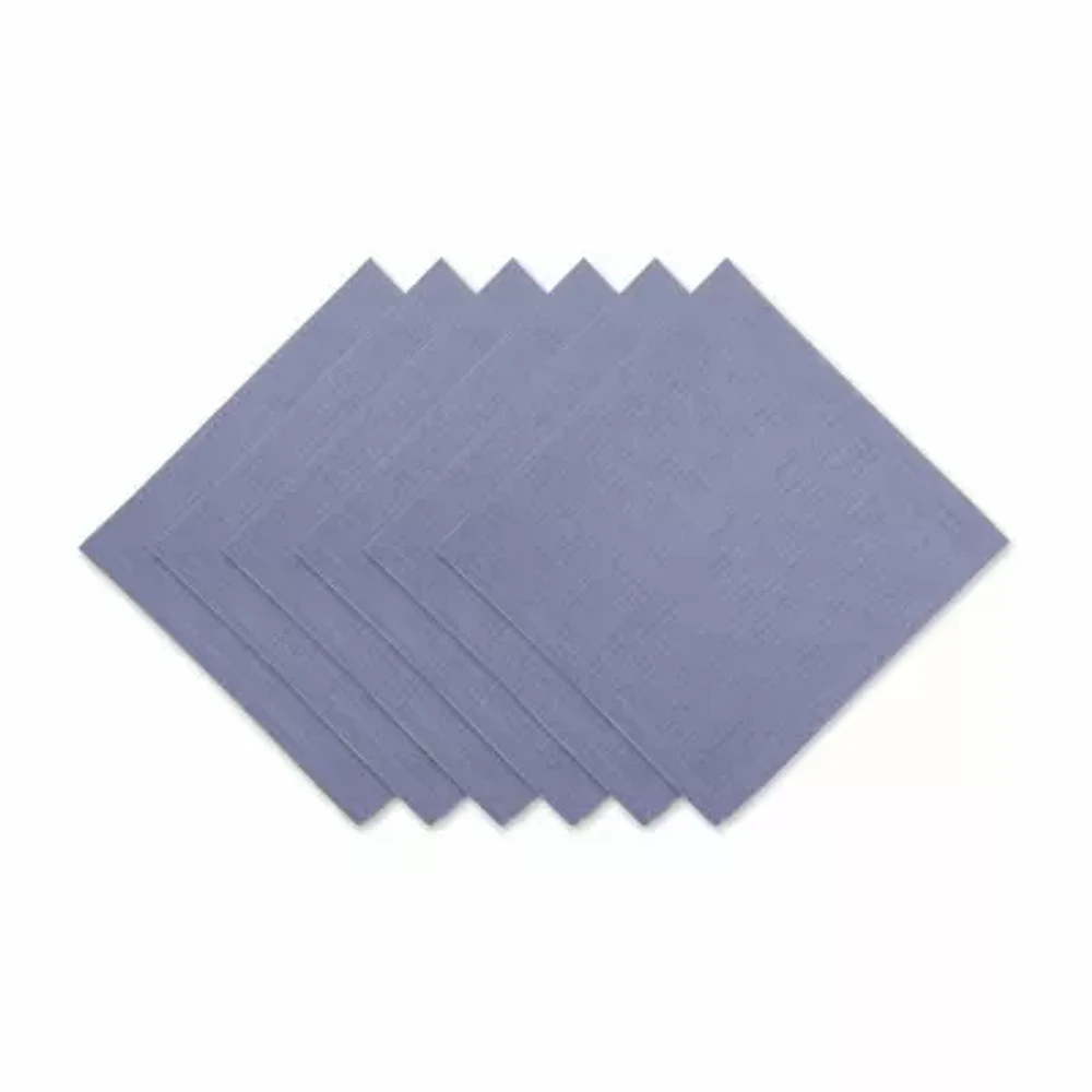 Design Imports Stonewash Blue Solid 6-pc. Napkins