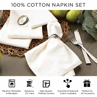 Design Imports Off-White Solid 6-pc. Napkins