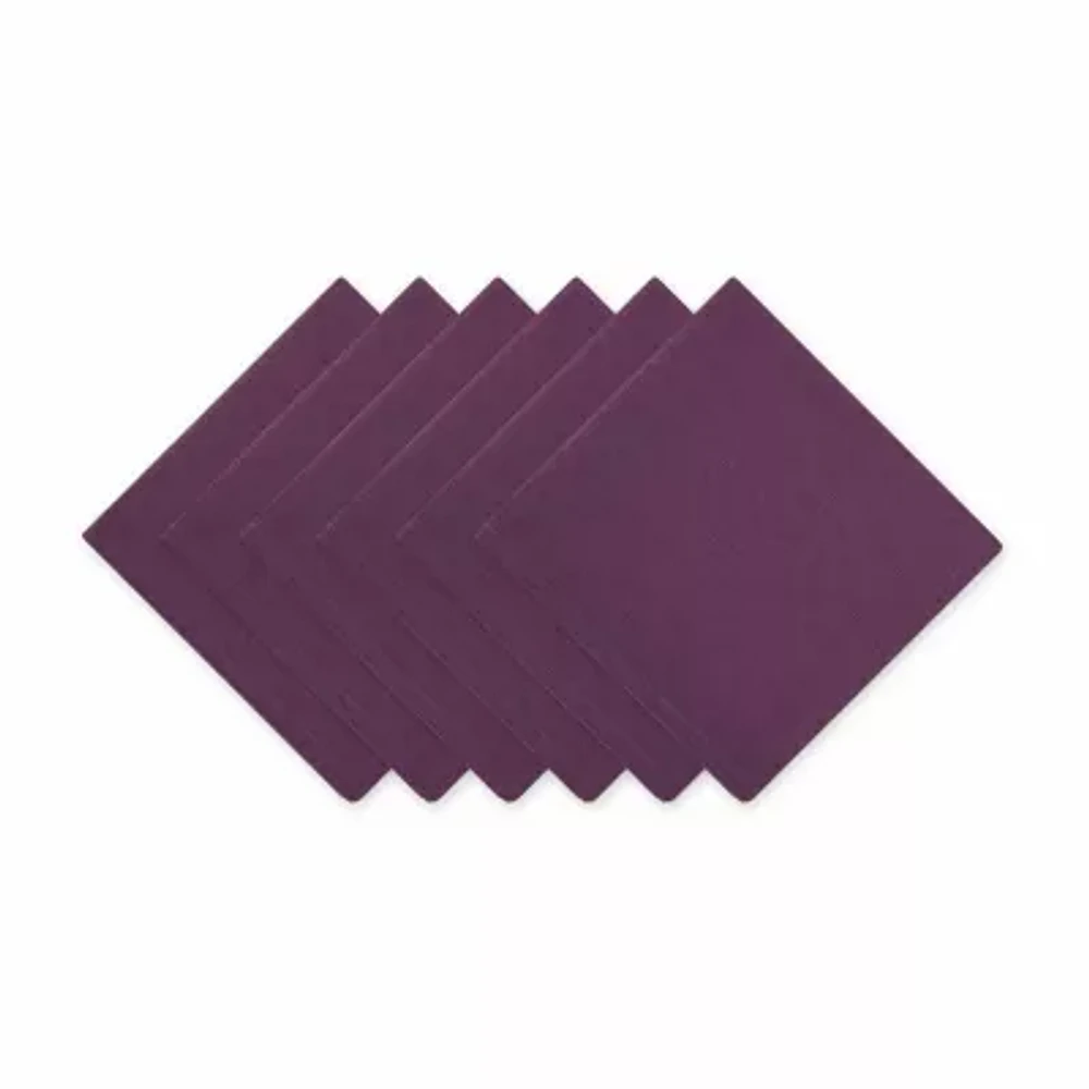 Design Imports Eggplant Solid 6-pc. Napkins