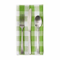 Design Imports Green Apple/White Checkers 6-pc. Napkins