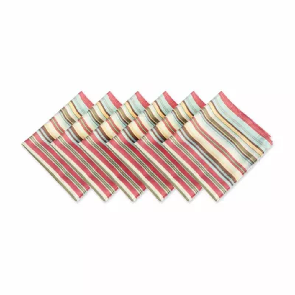 Design Imports Summer Stripe Outdoor 6-pc. Napkins