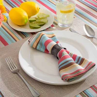 Design Imports Summer Stripe Outdoor 6-pc. Napkins