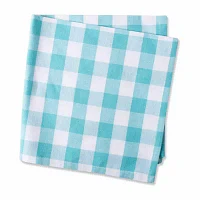 Design Imports Aqua/White Checkers 6-pc. Napkins