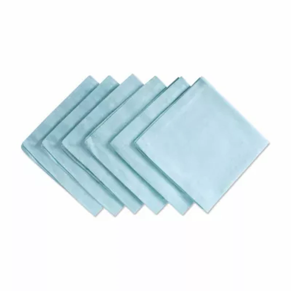 Design Imports Aqua Solid Chambray 6-pc. Napkins