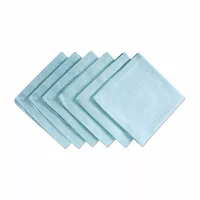 Design Imports Aqua Solid Chambray 6-pc. Napkins