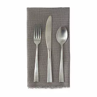 Design Imports Gray Solid Heavyweight Fringed 6-pc. Napkins