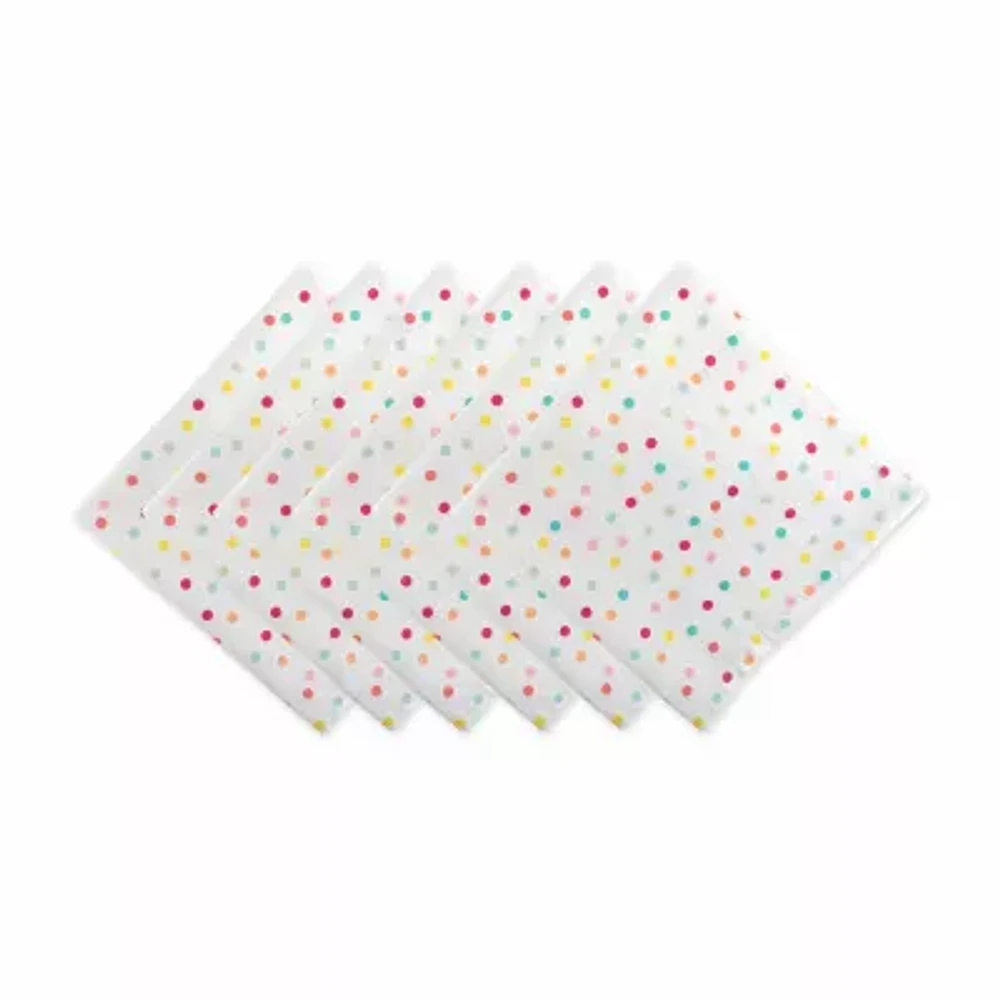 Design Imports Multi Polka Dots Print 6-pc. Napkins