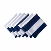 Design Imports Nautical Blue Cabana Stripe Print Outdoor 6-pc. Napkins